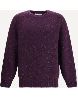 Brunello Cucinelli Cashmere Crewneck Sweater - Purple