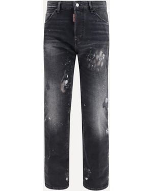 DSquared² Teddy Dark Wash Stretch Denim Jeans - Blue