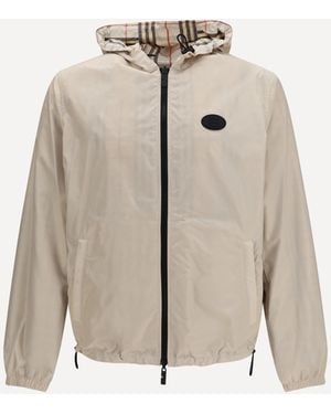 Burberry Reversible Check Hooded Jacket - Natural