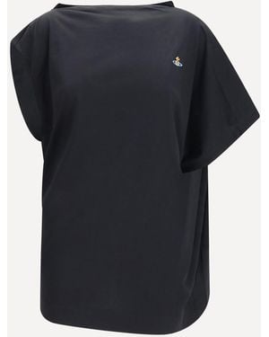 Vivienne Westwood Hebo Oversized Asymmetric Top - Blue