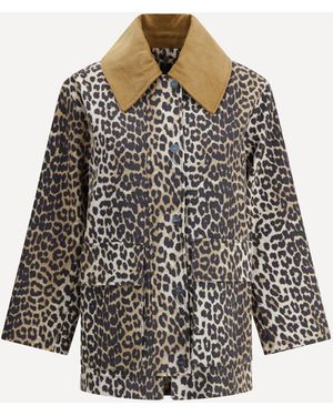Ganni Leopard Jacket - Grey