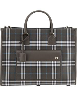 Burberry Borsa Tote Freya Media - Nero