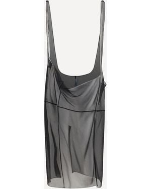 Prada Cigaline Midi Skirt With Suspender Straps - White