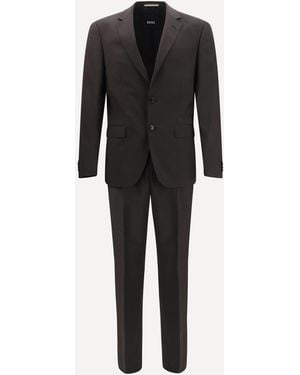BOSS Virgin Wool Suit - Black