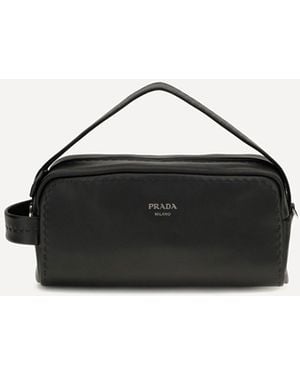 Prada Leather Shoulder Bag - Black