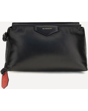 Givenchy Antigona Bomber Lambskin Pouch - Black