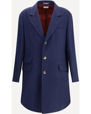 Brunello Cucinelli Lightweight Cloth Coat - Blue