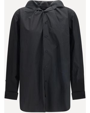 ALAINPAUL Shirt With Elasticated Collar - Black
