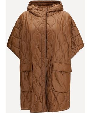Woolrich Quilted Urban Light Nylon Cape - Brown