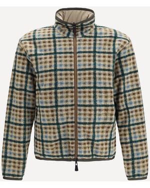 Moncler Reversible Teddy-Effect Zip Sweatshirt - Green