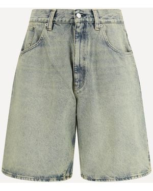 sunflower Super Wide Denim Bermuda Shorts - Grey