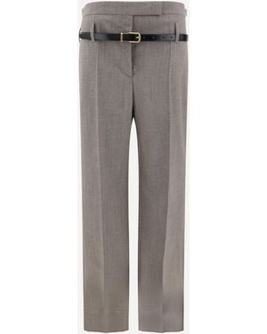 Prada Pantaloni Palazzo Mélange - Grigio