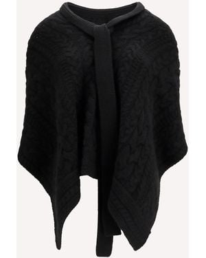 Ermanno Scervino Cashmere Cape - Black