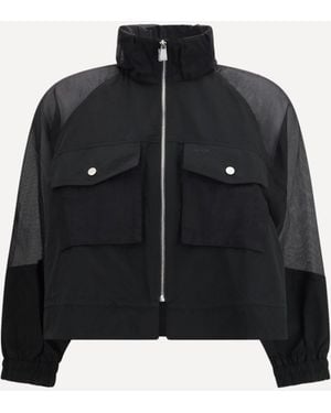 Pinko Beth Jacket With Transparent Inserts - Black