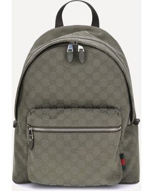Gucci Gg Fabric Backpack - Gray