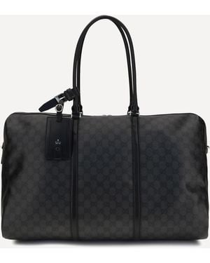 Gucci Gg Travel Bag With Web Stripe - Black