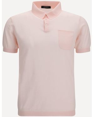 Aragona Cashmere Polo A Maniche Corte - Rosa