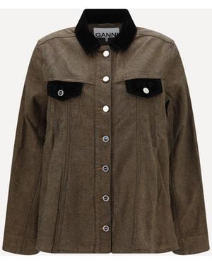 Ganni Overshirt - Marrone