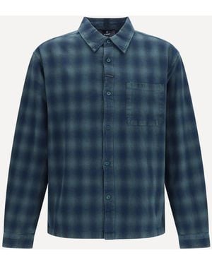 Represent Checked Flannel Shirt - Blue