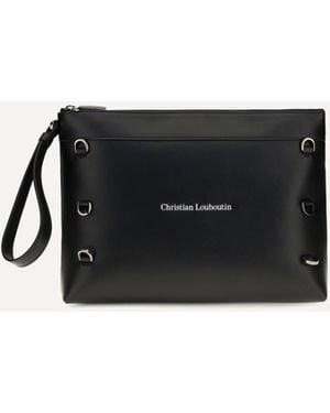Christian Louboutin Kosmica Leather Clutch - Black
