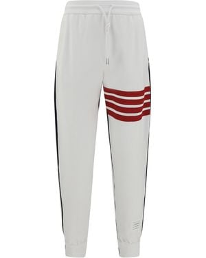 Thom Browne Horizontal Banded Joggers - White