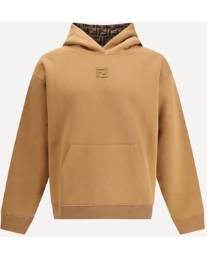 Fendi Felpa Con Cappuccio - Neutro