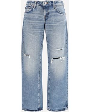 7FOR Low Straight Jeans - Blue