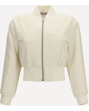 Balenciaga Cropped Bomber Jacket - Natural