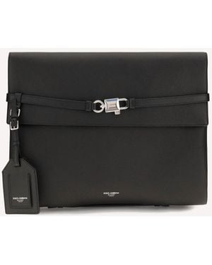 Dolce & Gabbana Calf-Leather Shoulder Bag - Black