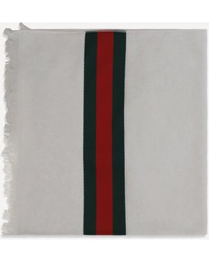 Gucci Cotton Terry Towel With Web - White