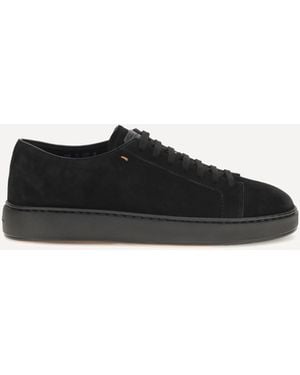Santoni Suede Sneakers - Black