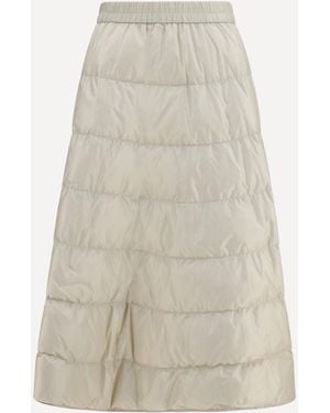 Moncler Gonna A Trapezio Imbottita - Bianco