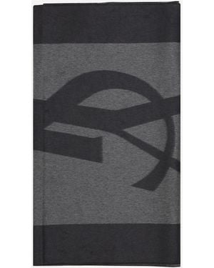 Saint Laurent Sciarpa Cassandre - Grigio