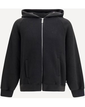 Gcds Hooded Sweatshirt With Back Logo - Black