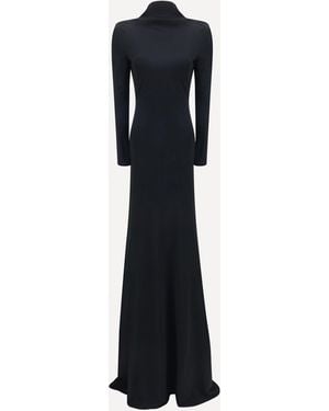 Tom Ford Long Evening Dress With Long Sleeves - Blue