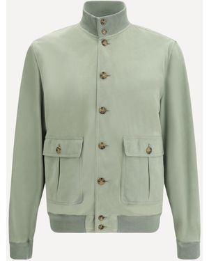 Valstar Suede Leather Jacket - Green