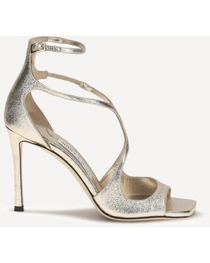 Jimmy Choo Azia Glitter Sandals - Natural
