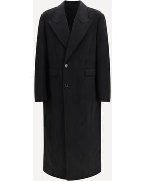 Séfr Long Wool And Cashmere Coat - Black