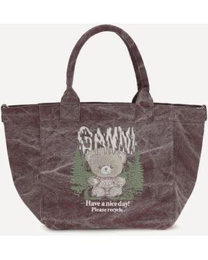 Ganni Small Teddy Tote Bag - Red