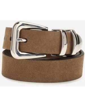 Brunello Cucinelli Suede Belt - Natural