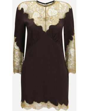 The Attico Lace Mini Dress - Black