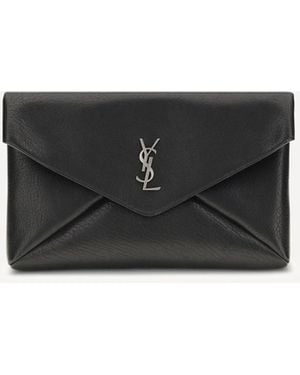 Saint Laurent Pochette Envelope Grande Cassandre - Nero