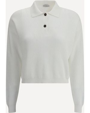 Brunello Cucinelli Maglione A Maglia - Bianco