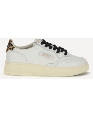 Autry Medalist Low Leather Sneakers - Natural