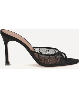 AMINA MUADDI Alexa Lace Sandals - Natural