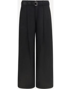 Sacai Cotton Chino Trousers - Black