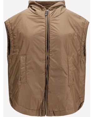 Max Mara Hooded Padded Vest - Brown