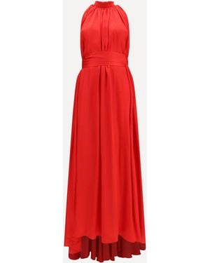 Sa Su Phi Belted Pleated Dress - Red