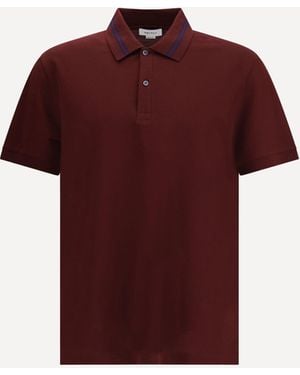 McQueen Polo Con Dettaglio A Righe - Rosso
