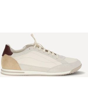 Brunello Cucinelli Deer And Suede Trainers - Natural